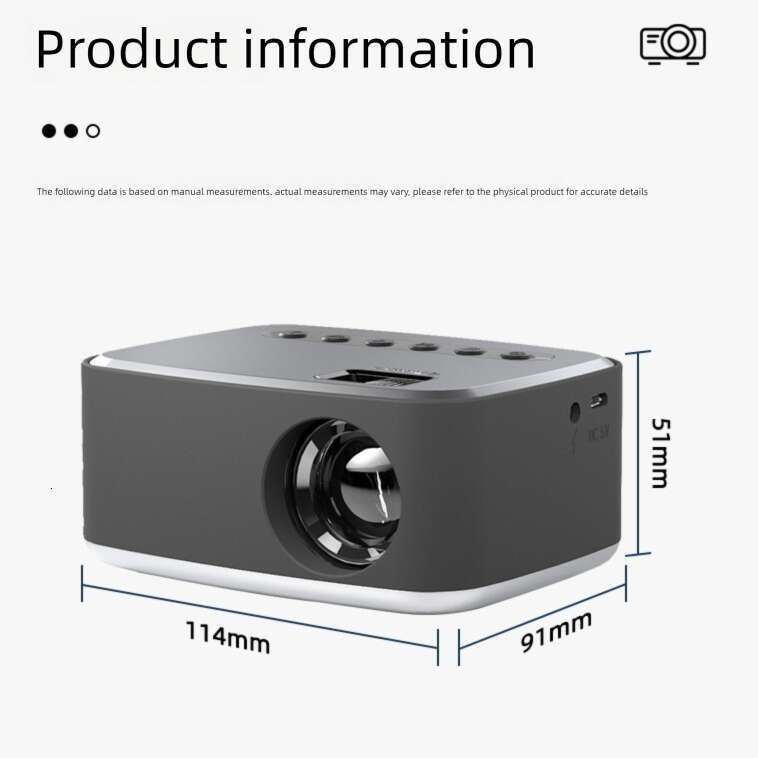 In Stock T20 Projector, 1080P Full HD, WiFi Smart Mini Portable Projector, Home Bedroom Wall Projection, Phone Screen Mirroring, Factory Wholesale