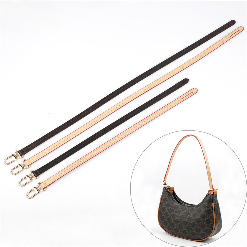 Leather Shoulder Strap Replacement For Pochette Accessoires Bag With Gold Hardware