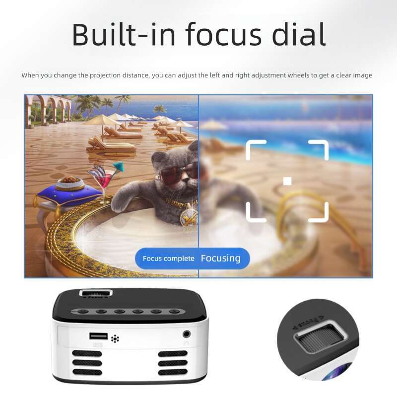 New T20 Mini Projector, 1080P Full HD, WiFi Wireless Phone Screen Mirroring, Portable LED Home Theater Projector for Bedroom Wall Projection