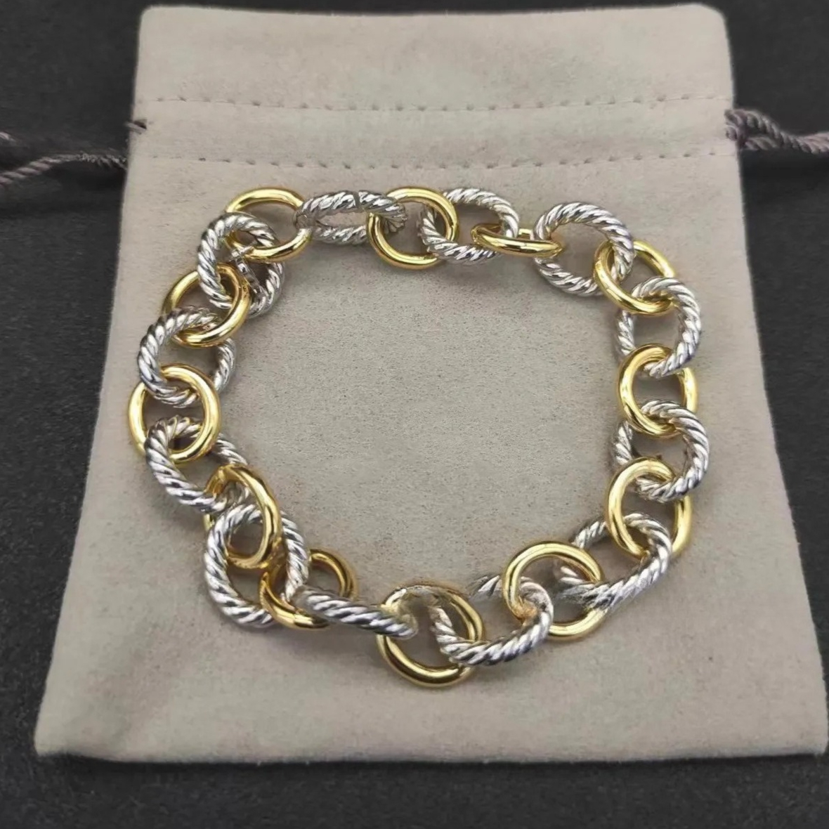 Designer Jewelry Brand bracelet Wire Rope Gold Bracelet Stainless Steel Versatile Titanium Fried Dough Twists Bracelet