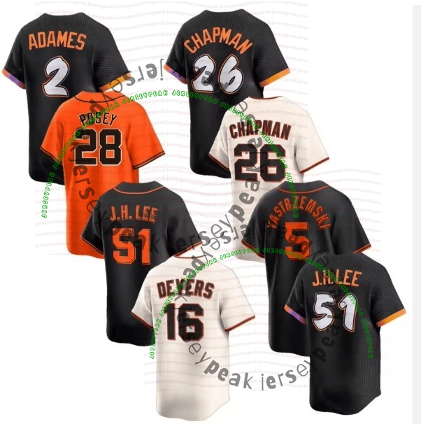 Custom Giantsf Baseball Jerseys Rafael Devers Jung Hoo Lee Matt Chapman Willy Adames Logan Webb Robbie Ray Patrick Bailey Will Clark City Connect Jers