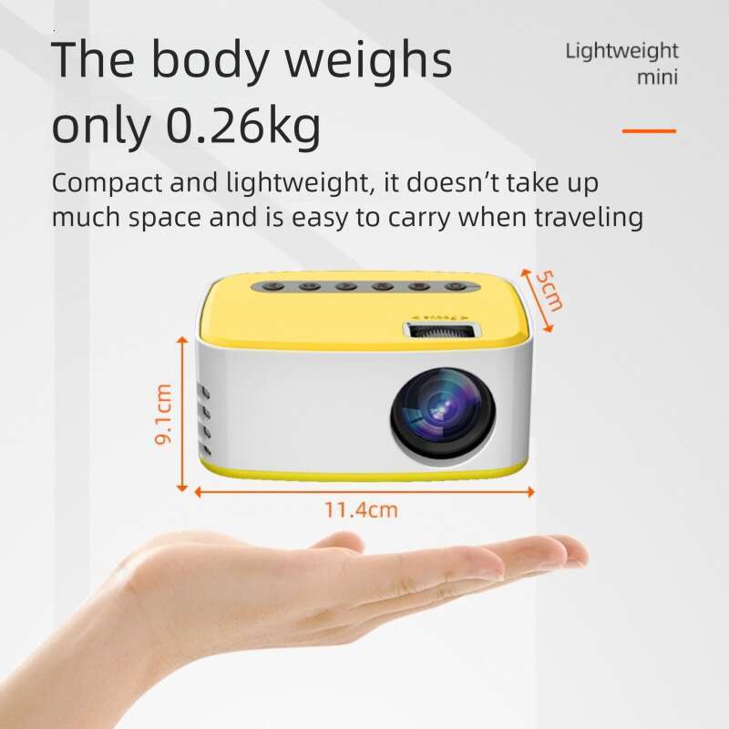 New T20 Mini Projector, 1080P Full HD, WiFi Wireless Phone Screen Mirroring, Portable LED Home Theater Projector for Bedroom Wall Projection