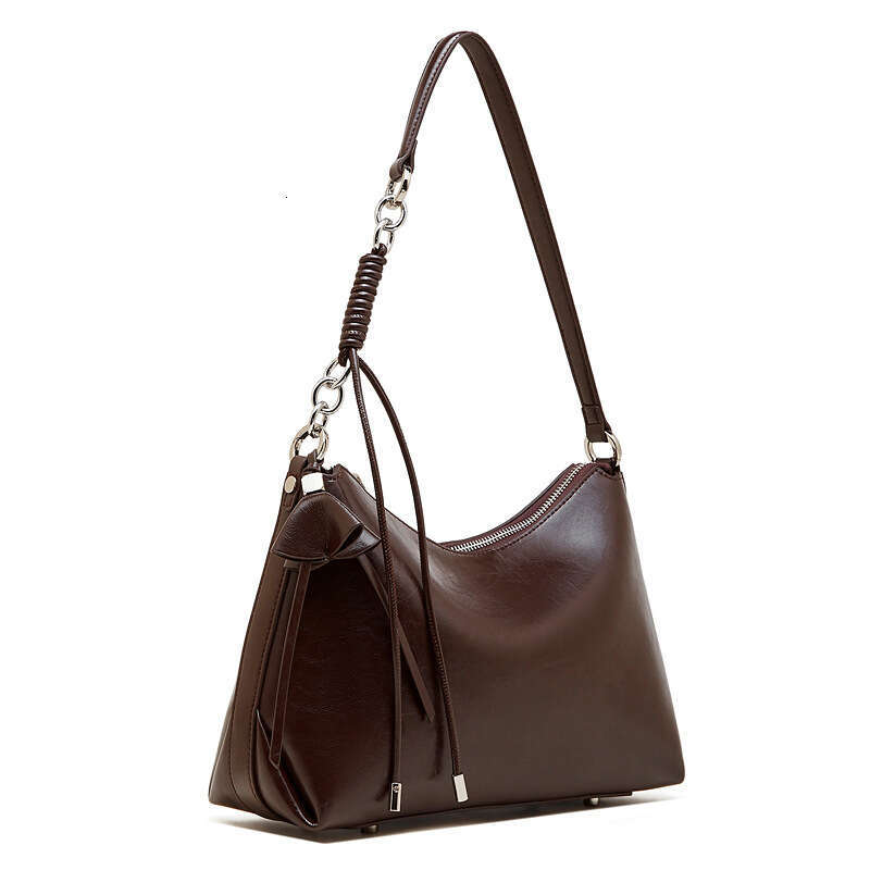 New Genuine Leather Women Single Shoulder Underarm Bag High End Pillow Style Large Capacity Casual Commute Crossbody Handbag SENYY
