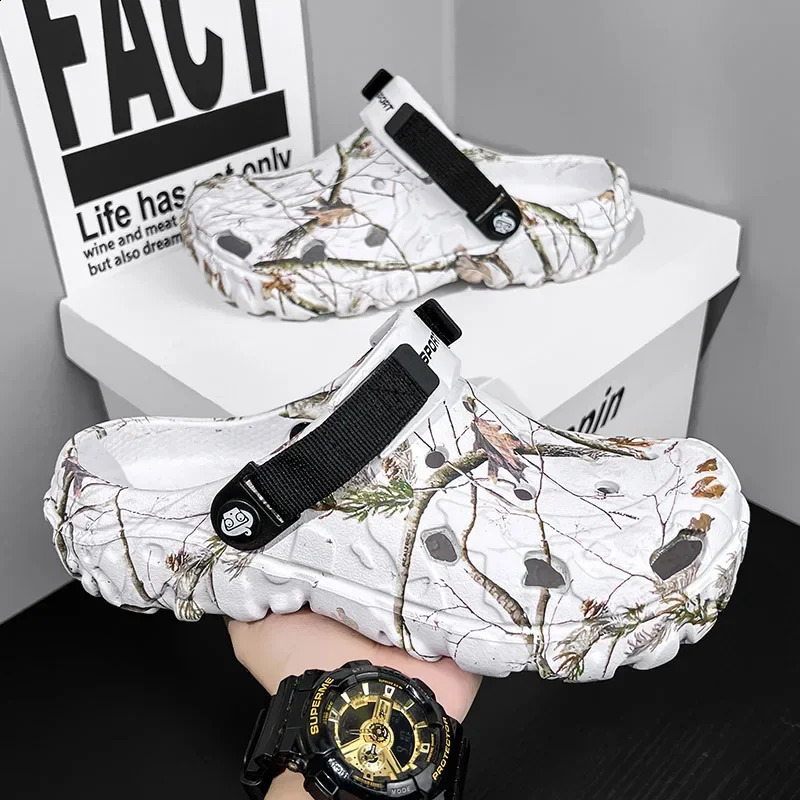 Flat Sandals Men Shoes Slippers Men Garden Platform Sandals Man Summer Sandals Male Sneakers Outdoor Flip Flops Home Clogs 260625 - view 4