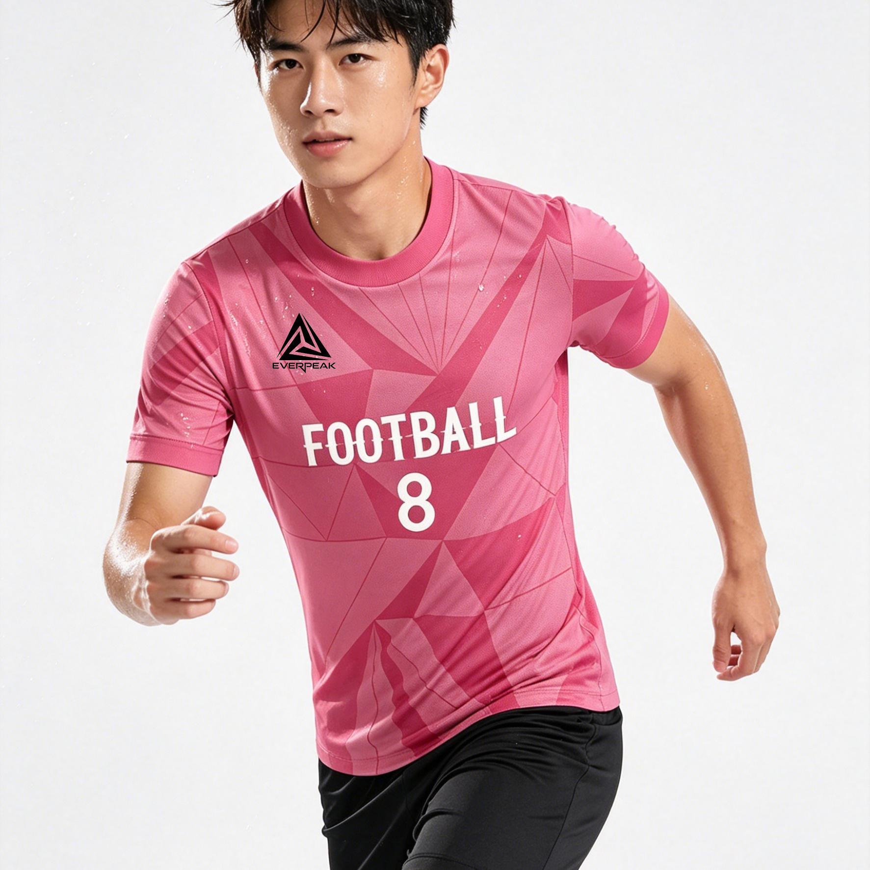Custom Geometric Diamond Soccer Jersey Set Men Quick Dry Football Uniform with Shorts Customizable Team Name Number Logo for Sports - view 4