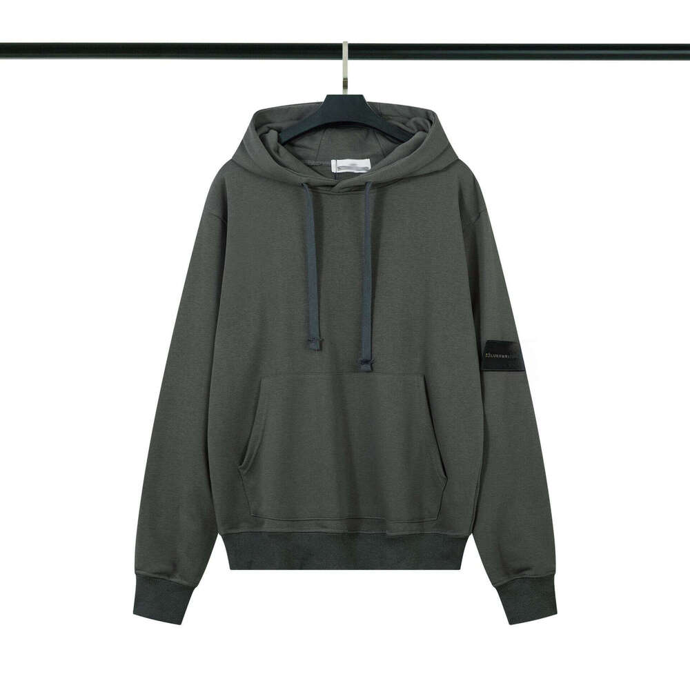 Classic Solid Color Round Neck Badge Long Sleeve Sweatshirt Designer stone jacket mens hoodie jumper badge sweatshirt hoodie men cargo pants Pullover 