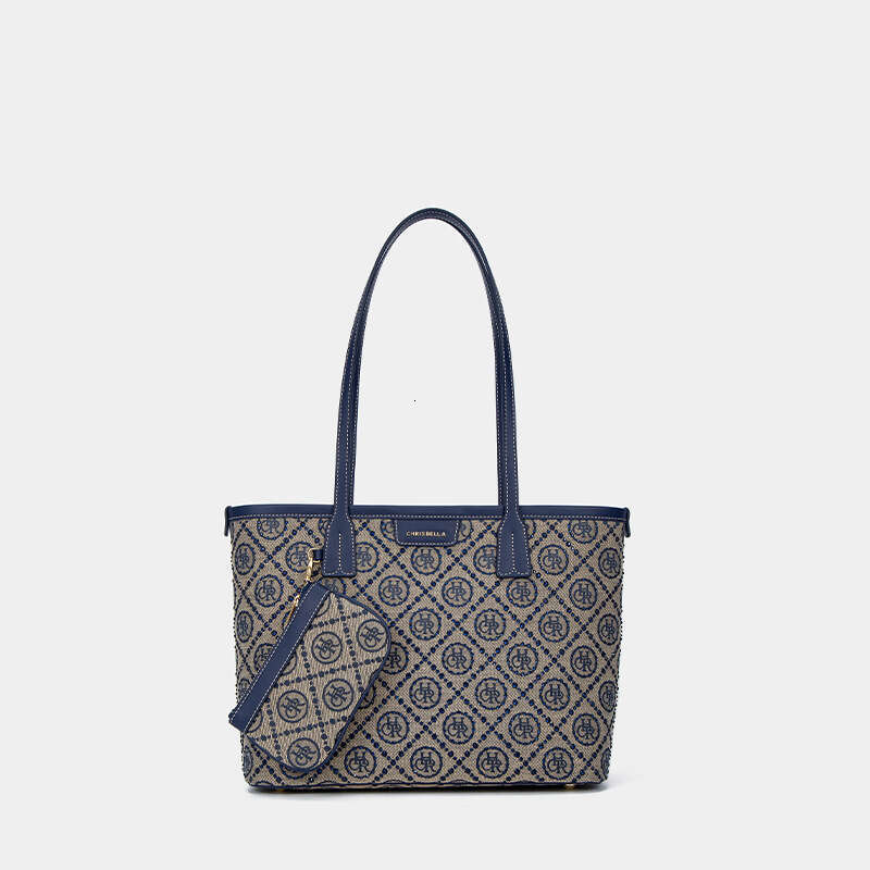 Jacquard Star Diamond Pattern Women Tote Bag Fashion Large Capacity Daily Shoulder Handbag SENYY