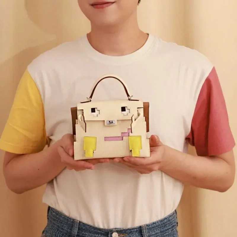 Womens Mosaic Robot Vintage Lock Famous Designer Brand Luxury Aesthetic Y2k Messenger Square Shoulder Crossbody Bag Female SaleT260519
