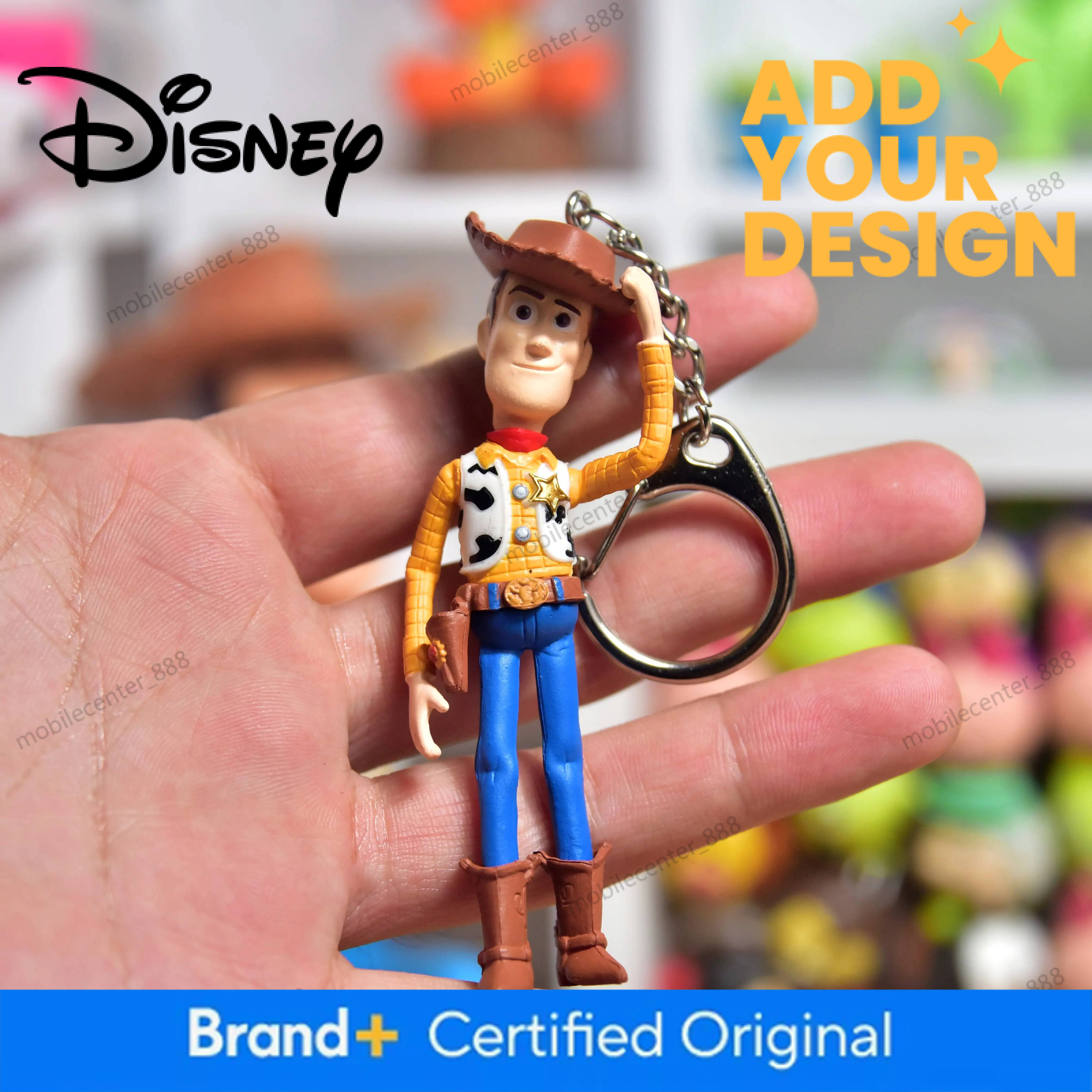 Disney Designer Cute Toy Story Woody And Buzz Lightyear Doll Keychain Bag Cartoon Pendant Anime Figure Accessory For Birthday Gift Luxury