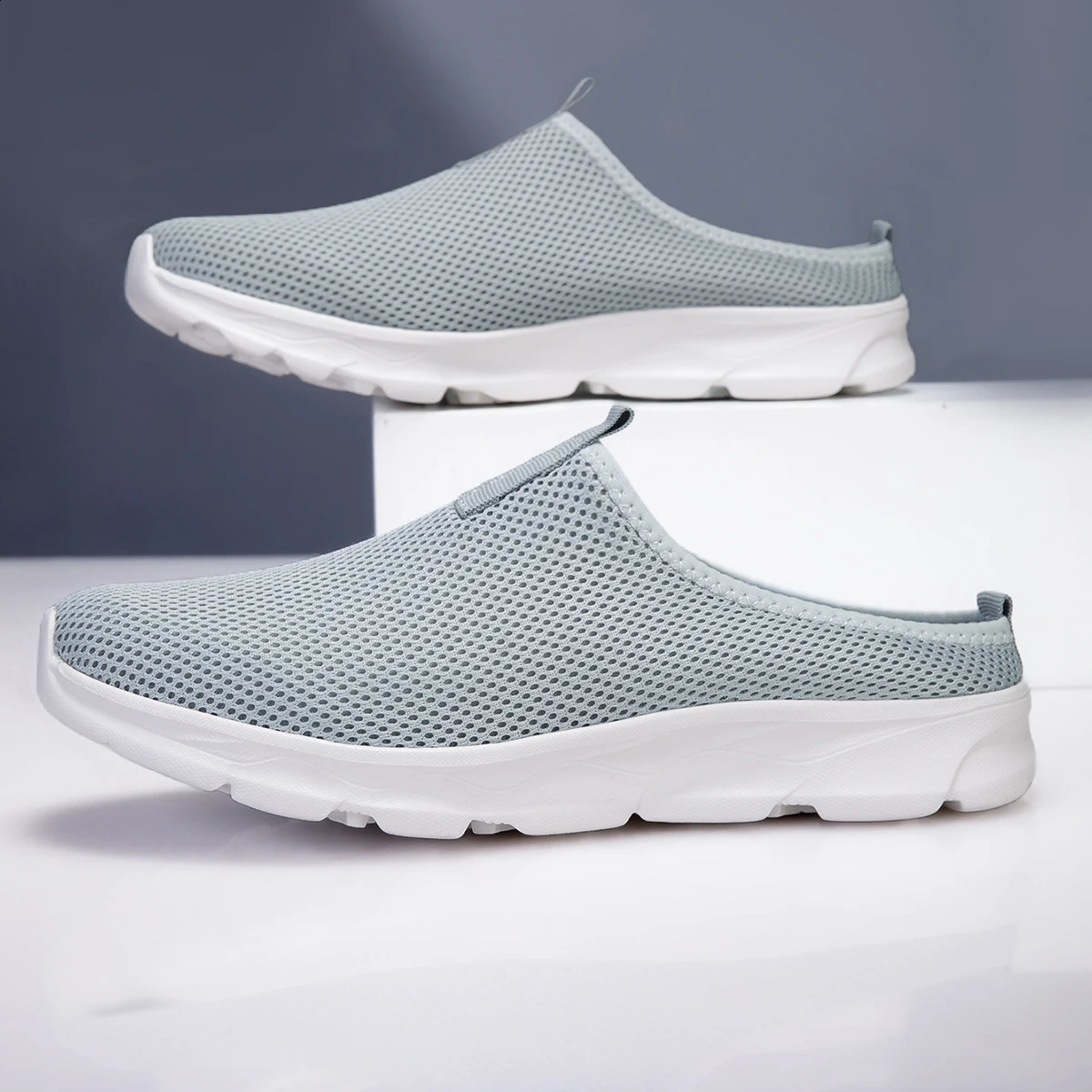 Men Casual Shoes SlipOn Half Slippers Running Plus Size Sport Lightweight Comforty Breathable Walking Sneakers 260519