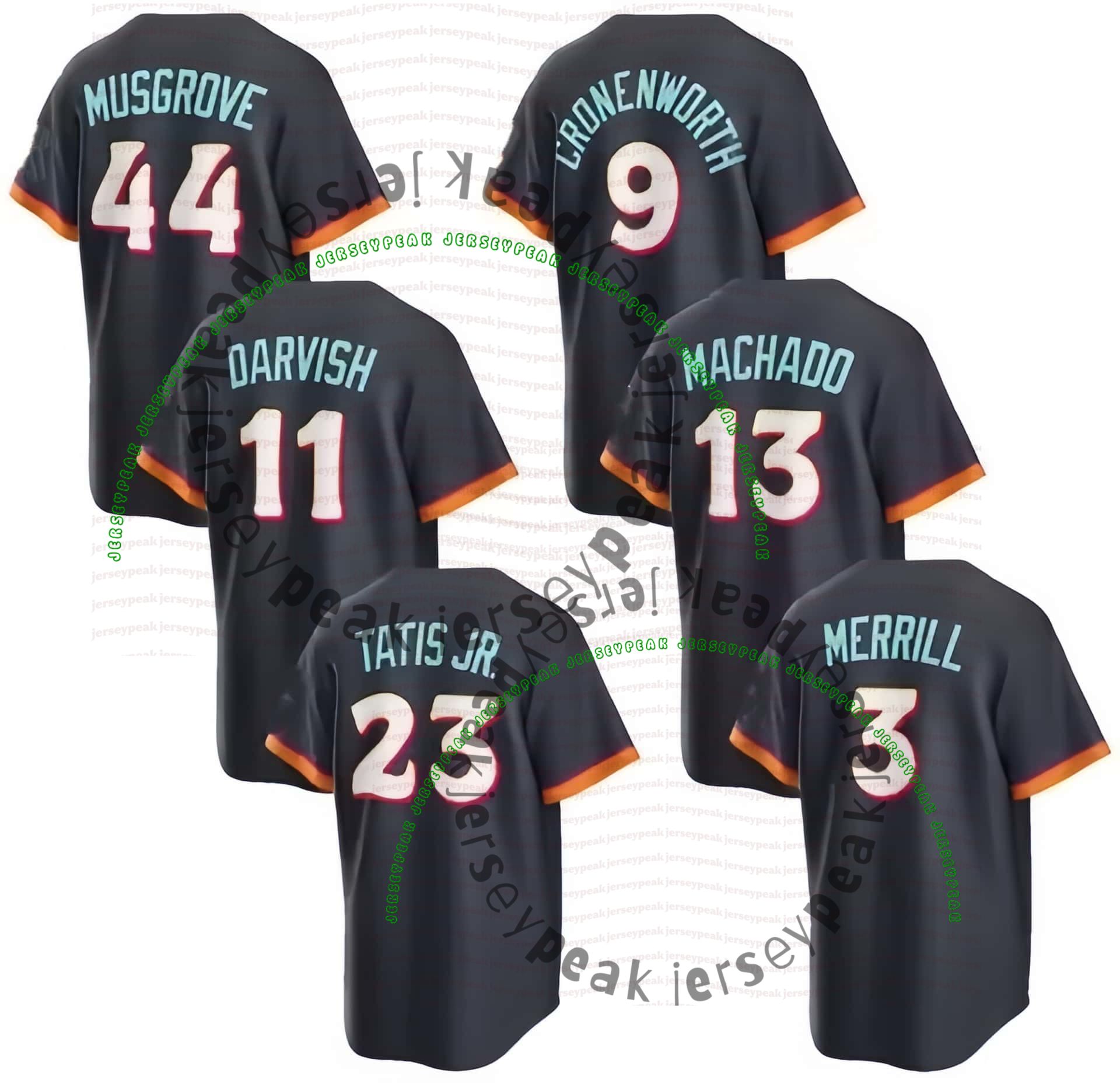 San Diego Tatis Jr. 2026 City Connect Baseball Jersey Darvish Musgrove Campusano Bogaerts Cronenworth Machado Merrill Cease Custom Baseball Jersey 44