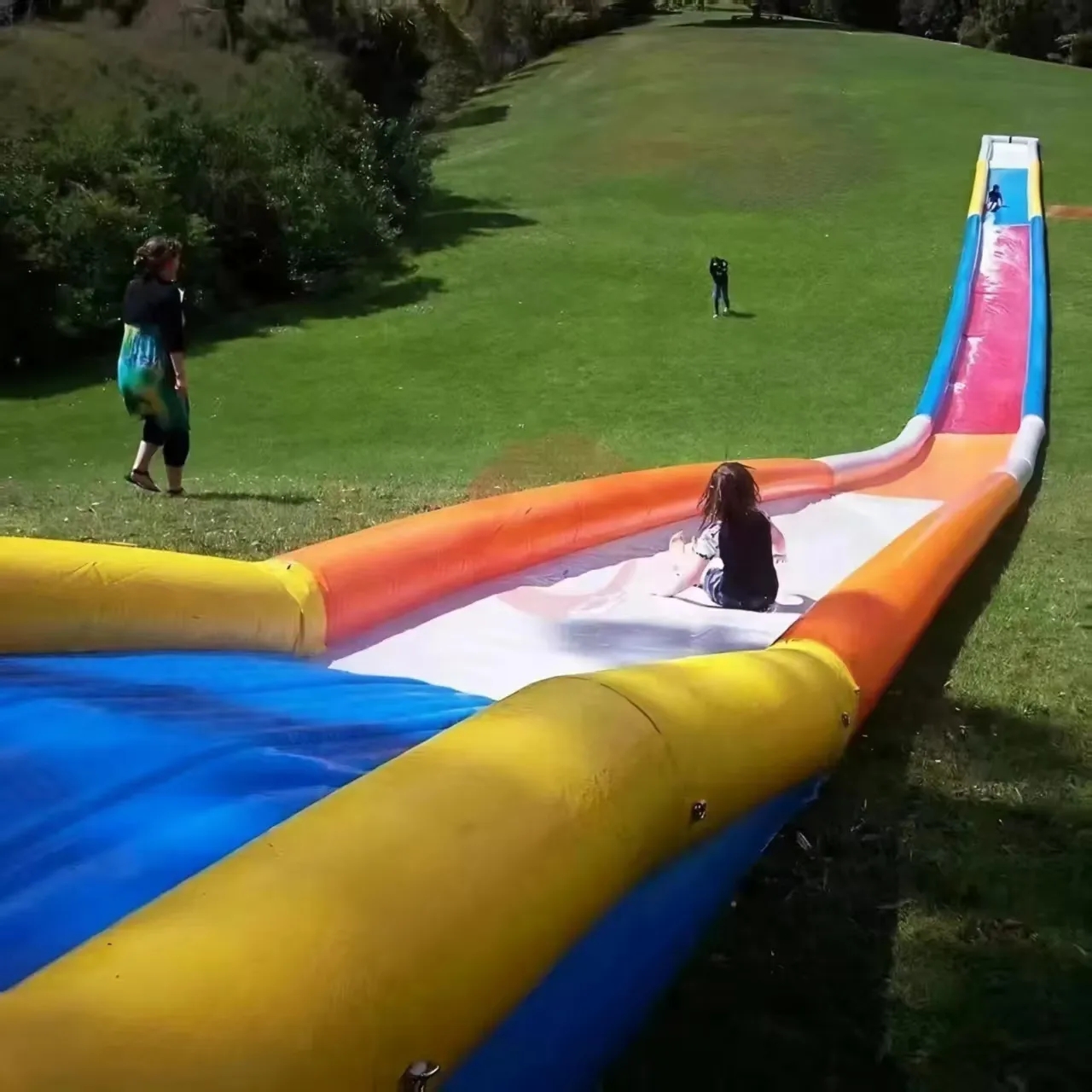 Large Commercial Inflatable Slide with Airtight Construction for Outdoors