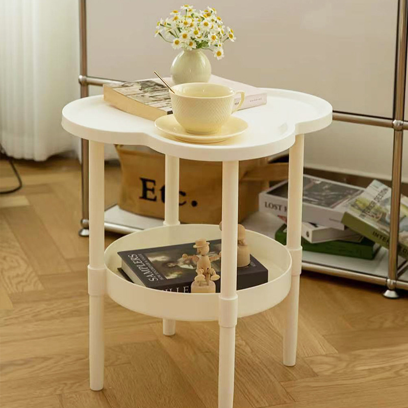 RR05193 Mobile storage shelf, creative cream-themed bedside table for bedroom