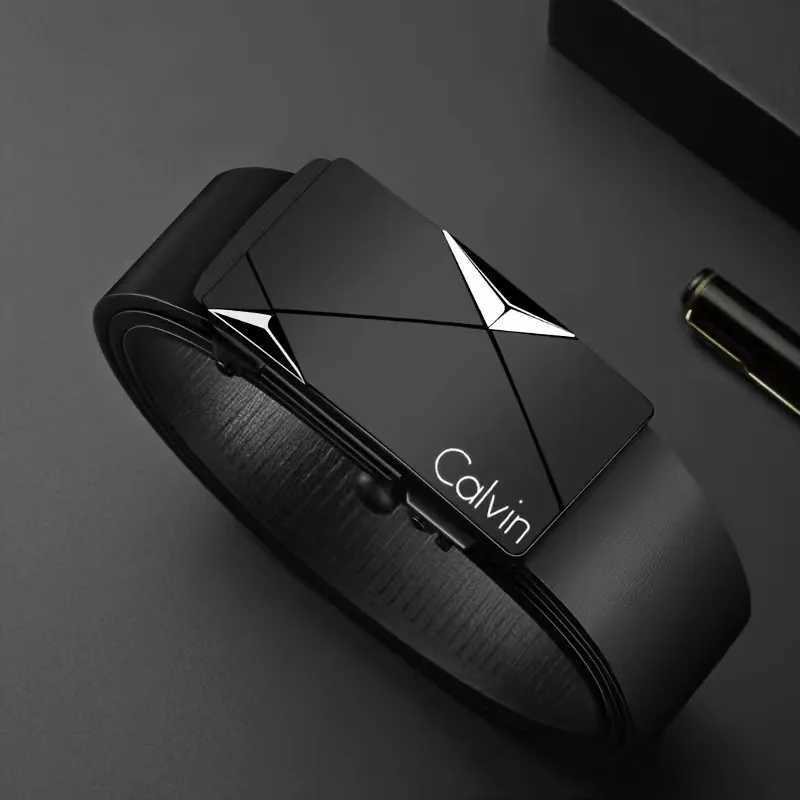 Men Belts Fashion Business Trend Leather Belt Luxury Brand Automatic Buckle Belt for Men and Women Belts Jeans Decoration Z260519