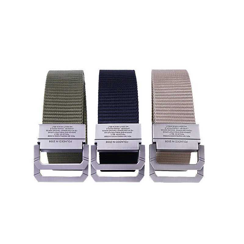 Men Belts Automatic Buckle Metal Webbing Belts for Men Canvas Nylon High Quality Strap Casual Sports Students HB009 Z260519