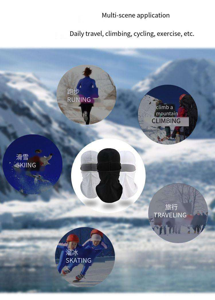100% cotton plain blank plaid ski mask headgear custom Logo unisex outdoor sports multifunctional lightweight breathable riding mask motorcycle headge