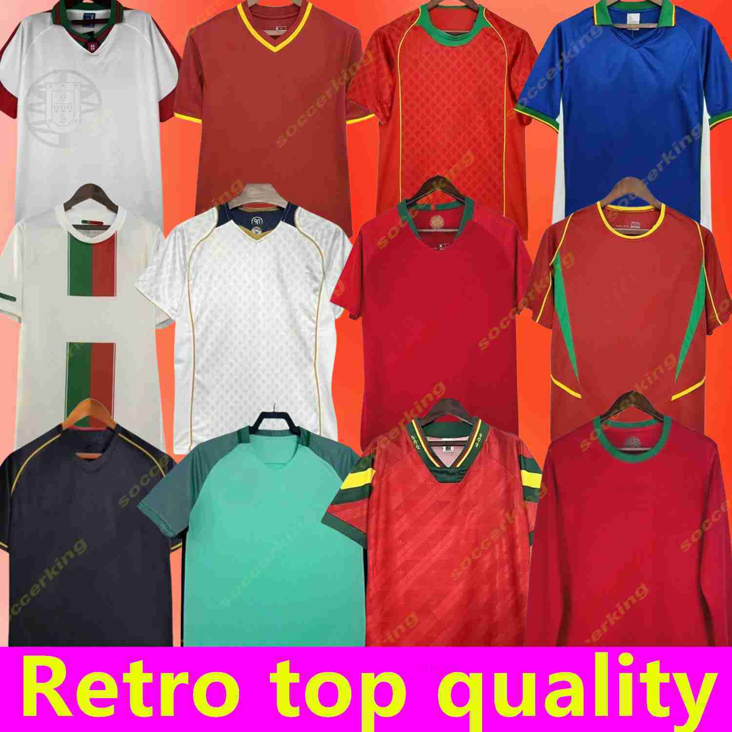 Retro classic 1998 1999 RONALDO soccer jerseys 2000 2002 2004 2006 2012 16 18 Portugal PAULETA RUI COSTA FIGO JMOUTINHO NANI PEPE QUARESMA MANICHE DEC