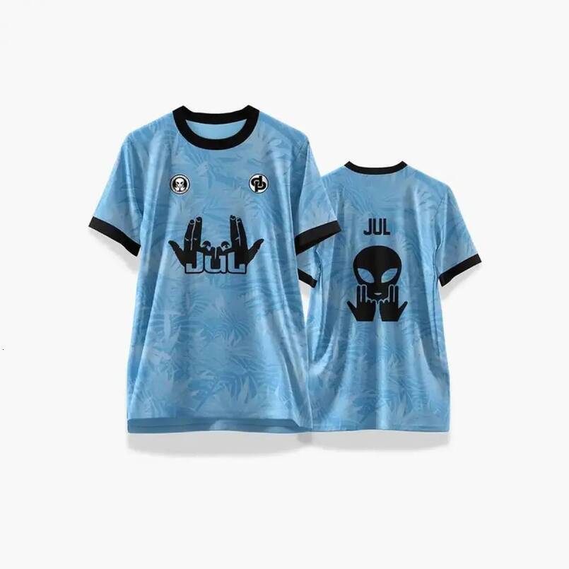 New printed football jersey For summer outdoor sports, dries quickly, suitable for men and women. Use as training shirt, good ventilation, round neck 