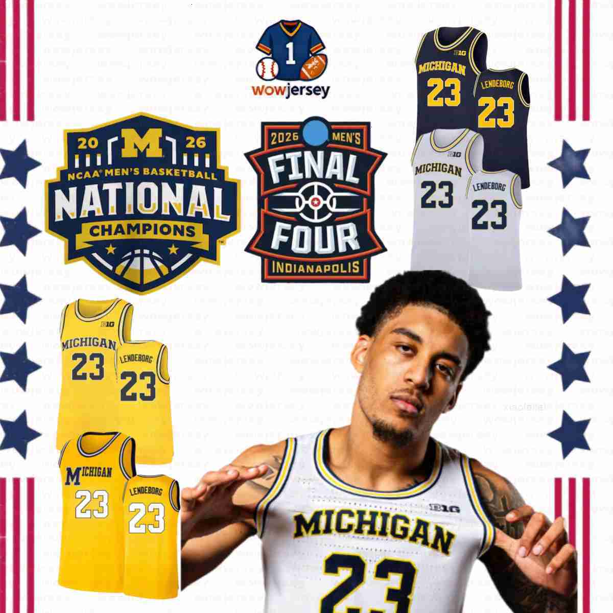 2026 MichiganS Wolverine Basketball Jersey Morez Johnson Jr Aday Mara Trey McKenney Elliot Cadeau LJ Cason Franz Wagner Jalen Rose Chris Webber Poole 