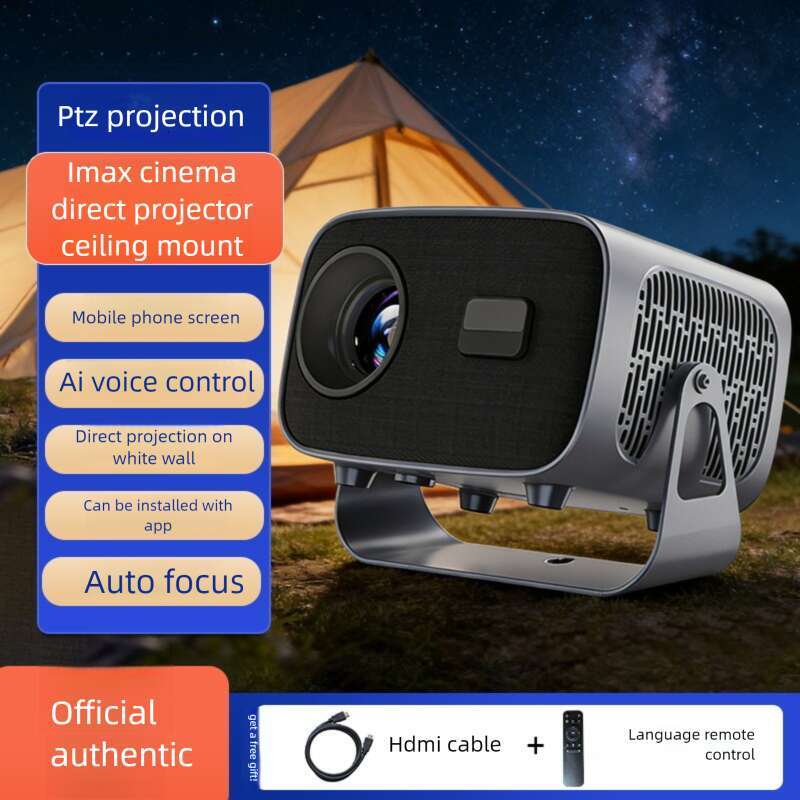 4K Ultra HD WiFi Smart Home Mini Portable Projector, Phone Screen Mirroring, Wall Projection for Bedroom
