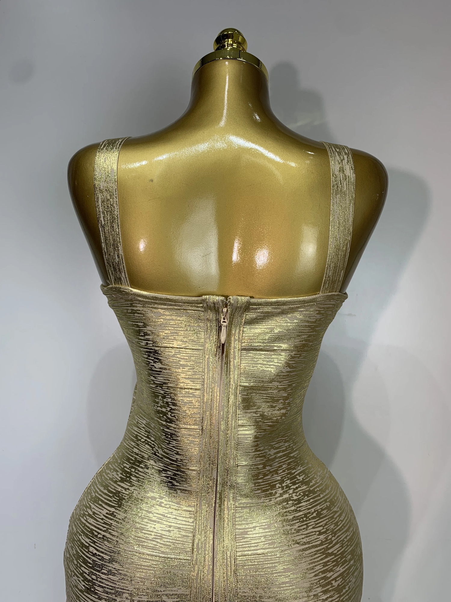 Women Sleeveless Bodycon Bandage Dress Celebrity Elegant Gold Cocktail Evening Party Birthday Dress Vestidos 260519