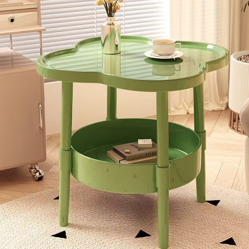 RR05193 Mobile storage shelf, creative cream-themed bedside table for bedroom