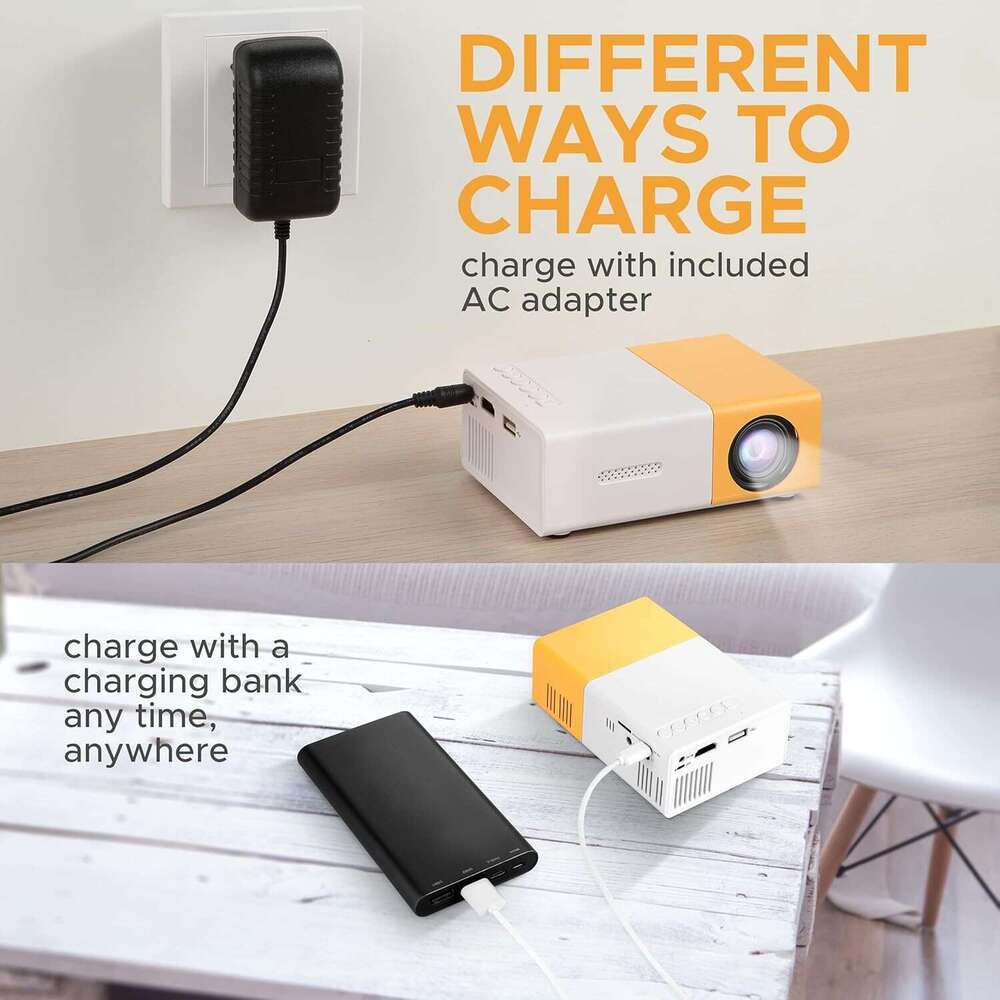 Cross Border YG300 Mini Projector 4K HD Portable Home Wall Projector For Kids