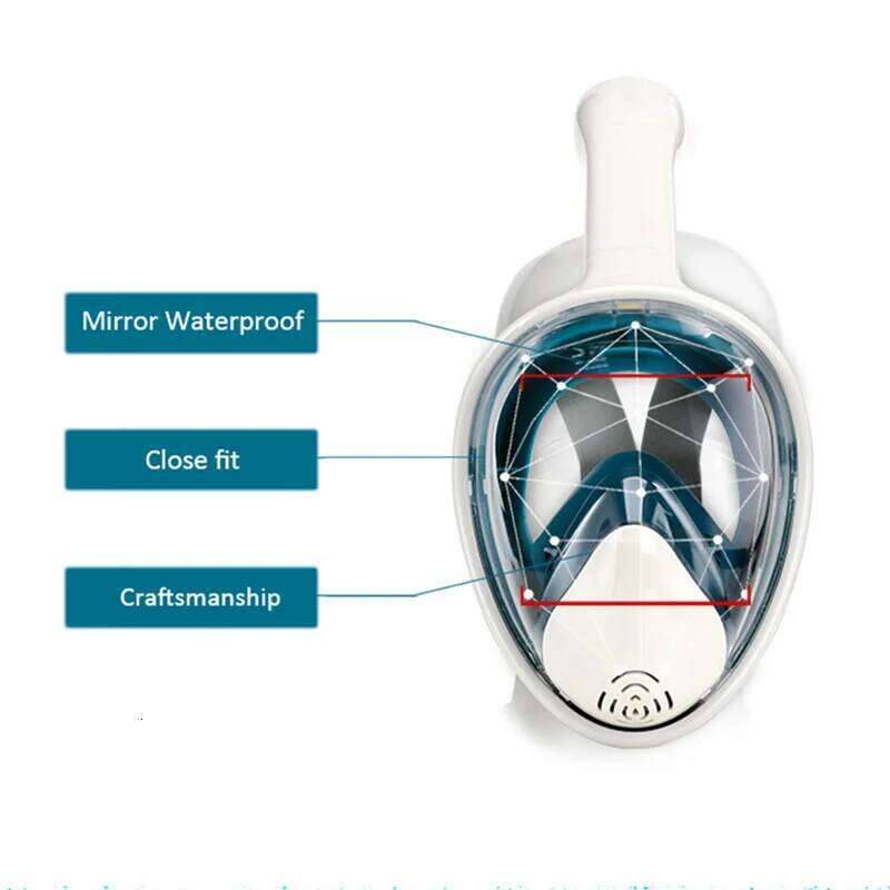 Diving Full Face Scuba Anti Fog Goggles With Camera Mount Underwater Wide View Snorkel Swimming Mask For Adult Youth 26W0519