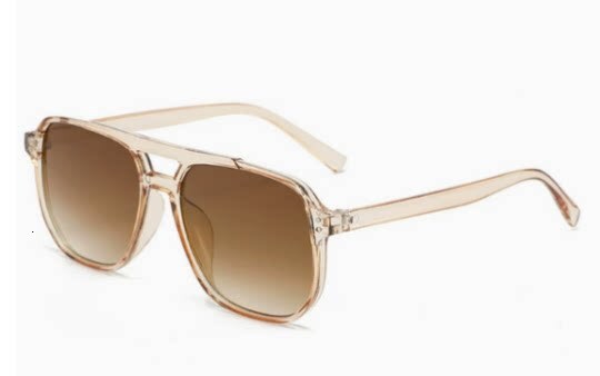 New Designer Sunglasses With Studs, Fashionable Women's Double Bridge Sunglasses, Trendy Retro Pilot Sunglasses, Outdoor Sunscreen Glasses