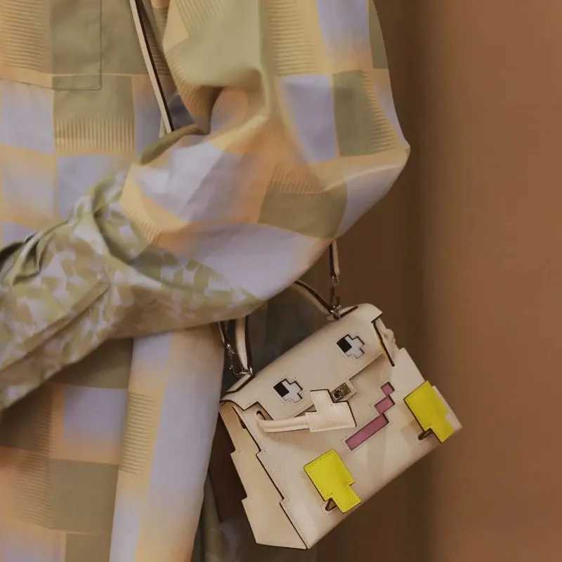Womens Mosaic Robot Vintage Lock Famous Designer Brand Luxury Aesthetic Y2k Messenger Square Shoulder Crossbody Bag Female SaleT260519