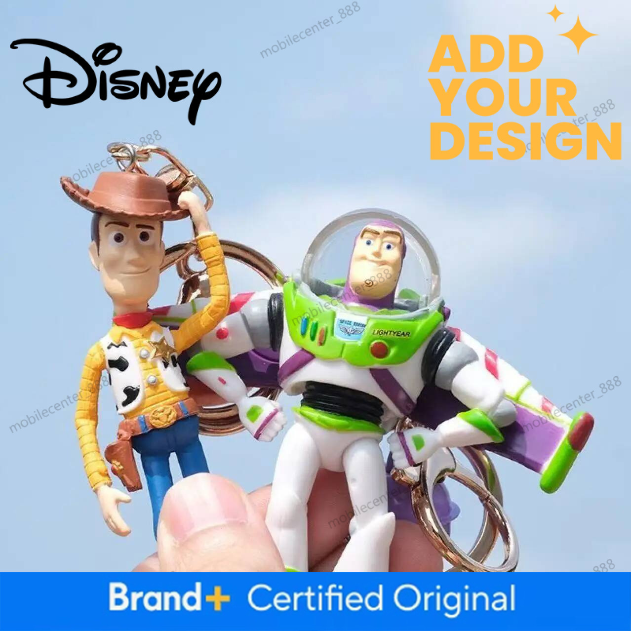 Disney Designer Cute Toy Story Woody And Buzz Lightyear Doll Keychain Bag Cartoon Pendant Anime Figure Accessory For Birthday Gift Luxury - view 6