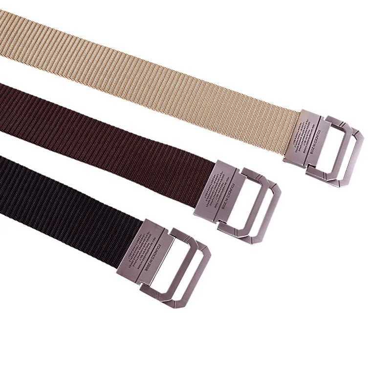 Men Belts Automatic Buckle Metal Webbing Belts for Men Canvas Nylon High Quality Strap Casual Sports Students HB009 Z260519
