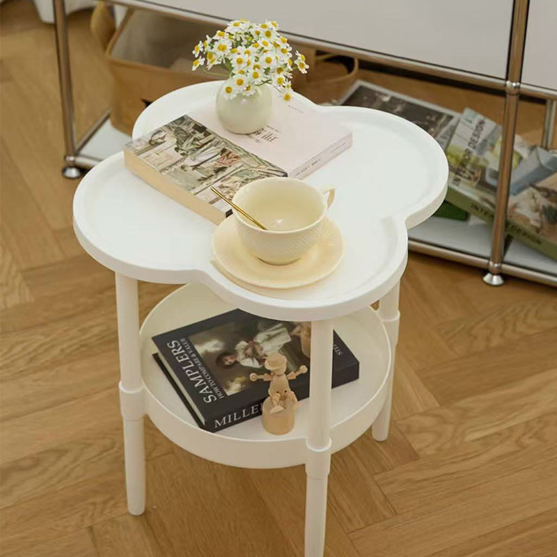 RR05193 Mobile storage shelf, creative cream-themed bedside table for bedroom