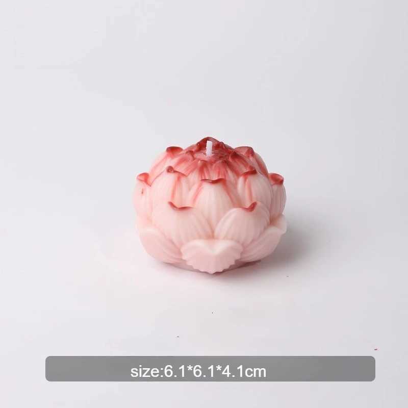 1pc New Lotus Aromatherapy Candle Flower Shaped Low Temperature Candle Fragrance Home Interior DecorationJ260519