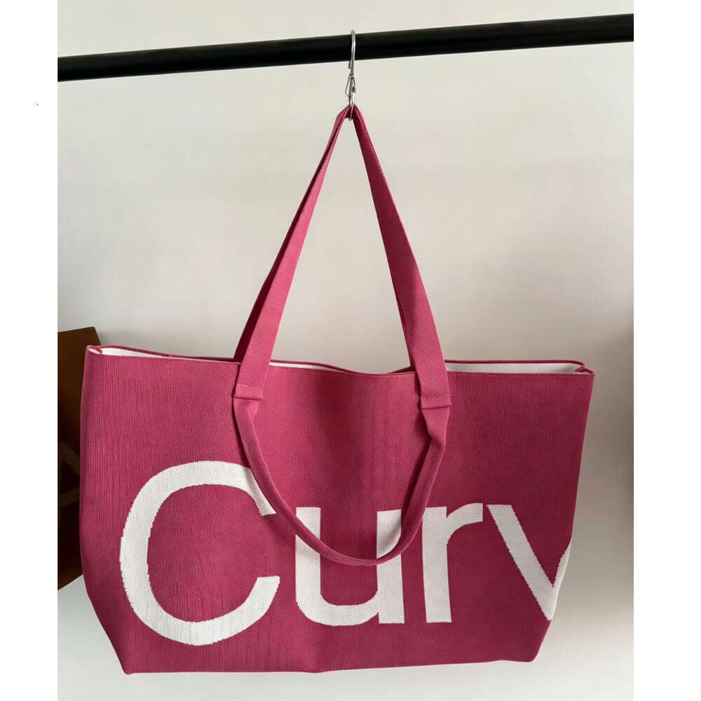 New Model Simple Large Capacity Shoulder-Back Casual Travel Handbag for Ladies - Ladies' Style Curved Letter Canvas Travel Bag