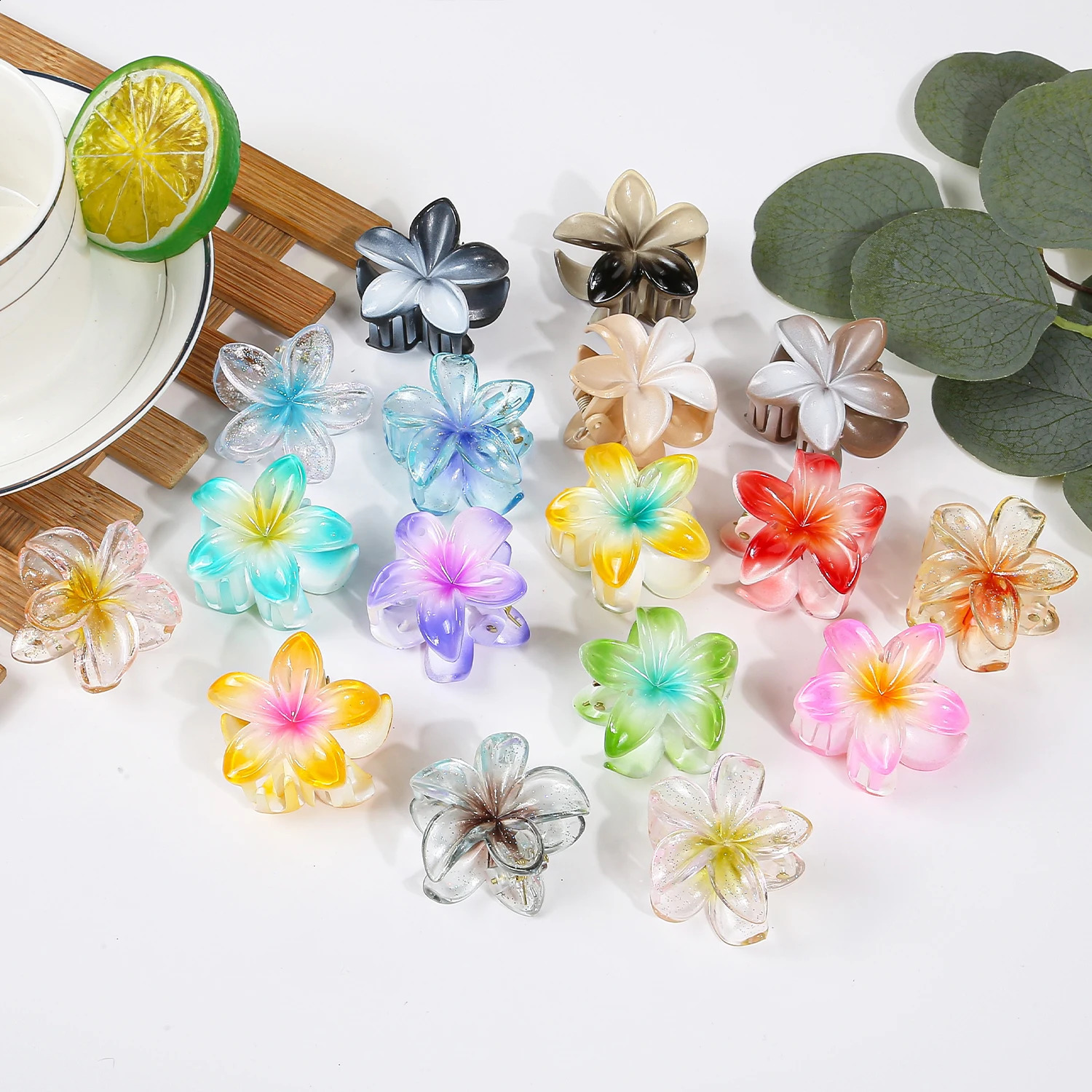 17pcs Mini 4cm Flower Hair Claw Clips for Girls Women Egg Floral Hair Claws Clips Fashion Ponytail Holder Hair Accessories260518 - view 6