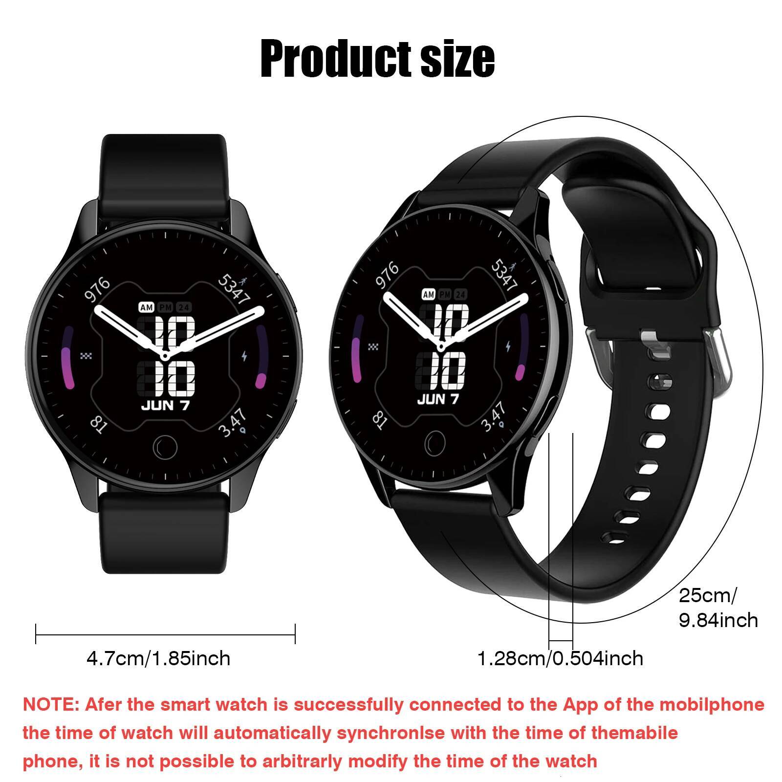 Smart Watch, Wireless Call/Dial, Multi-Sport Mode, Multiple APP Reminders, Suitable for Men and Women, Compatible with IPhone/An - view 3