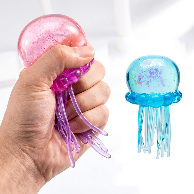 Soft Jelly Squishy Stress Toy Jellyfish Fidget Sensory Squeeze Toy Squishy Toy
