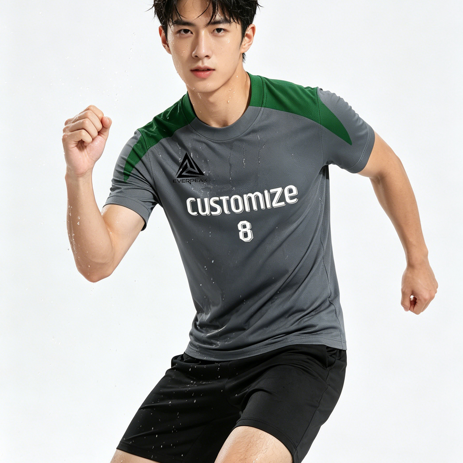 Custom Color Block Soccer Jersey Set Men Quick Dry Football Uniform with Shorts Customizable Team Name Number Logo for Sports - view 6