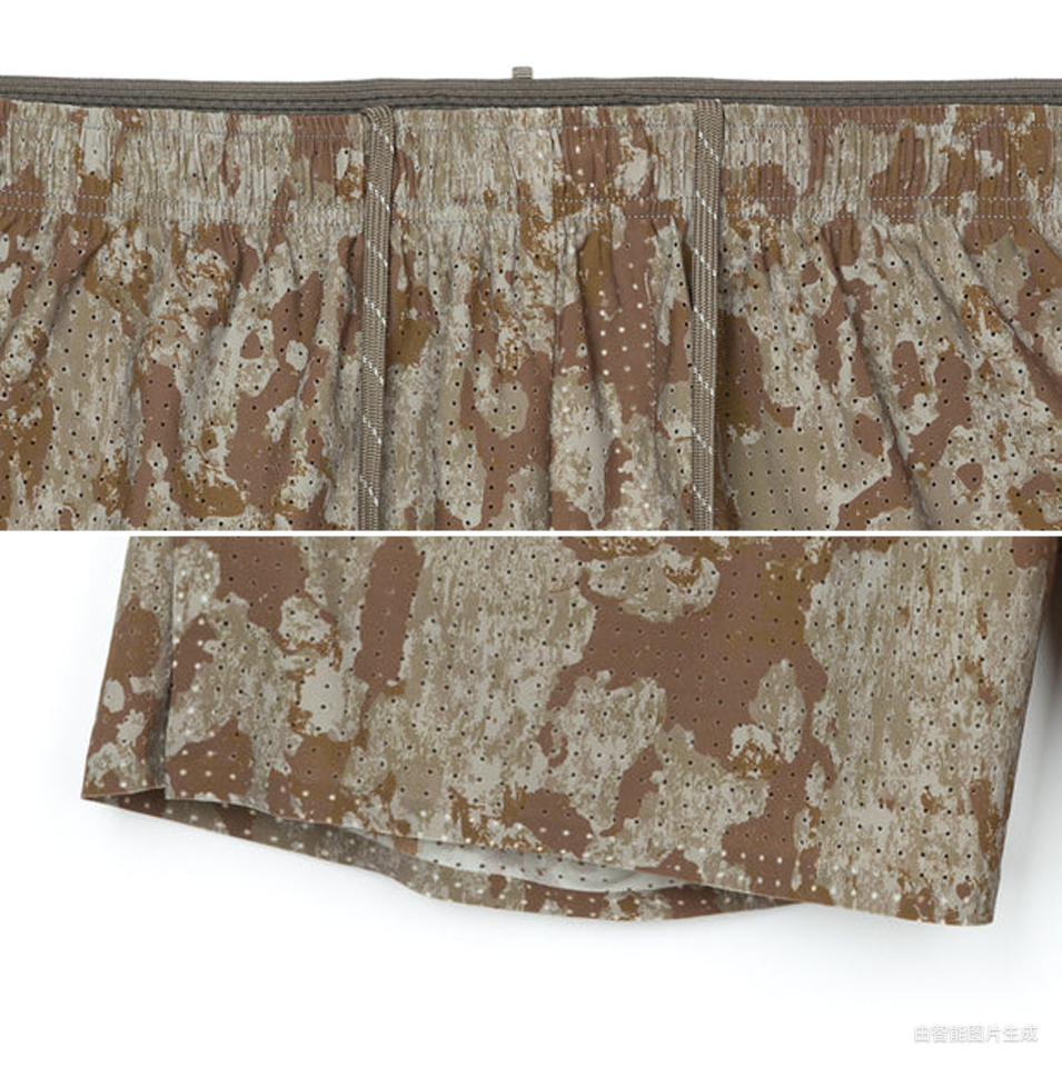 Camouflage Mesh Men Shorts Quick Dry Breathable Summer Outdoor Casual Short Sports Pants 5inch/2.5inch