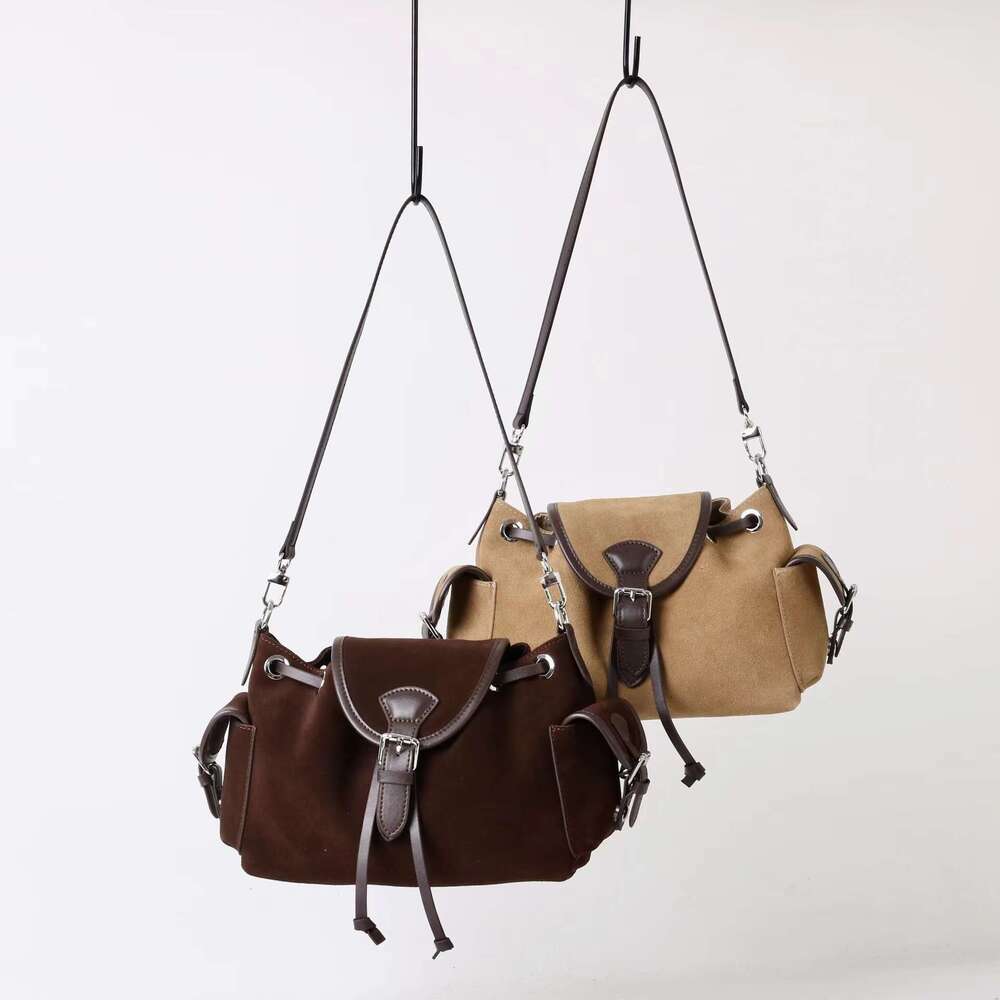 New Arrival Matte Cowhide Tote Bag Color Block Multi Pocket Design Retro Fashion Versatile Casual Commute Daily Crossbody Shoulder Bag SENYY