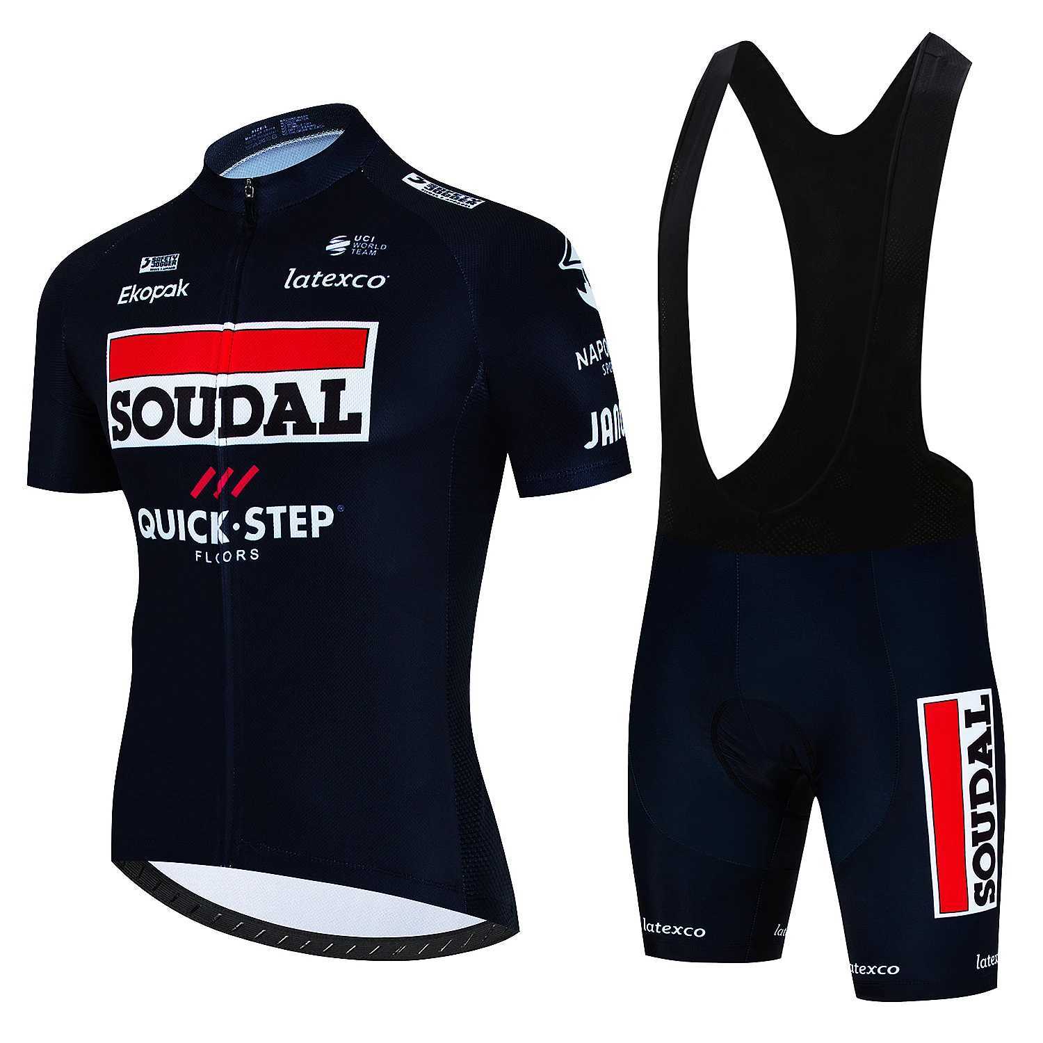 2025 Soudal Quick Step Cycling Jersey Set Summer Belgium Bicycle Breathable MTB Bike Clothing Maillot Ropa Ciclismo Uniform SuitZHR260520