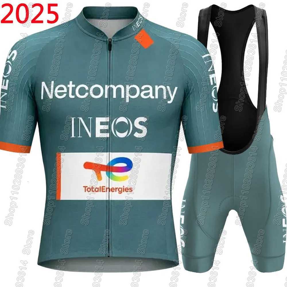 Netcompany-Ineos 2026 Team Cycling Jersey Set Tour De Italy Bicycle Grey Clothing Bike Shirts Suit Bicycle Bib Shorts MaillotZHR260520