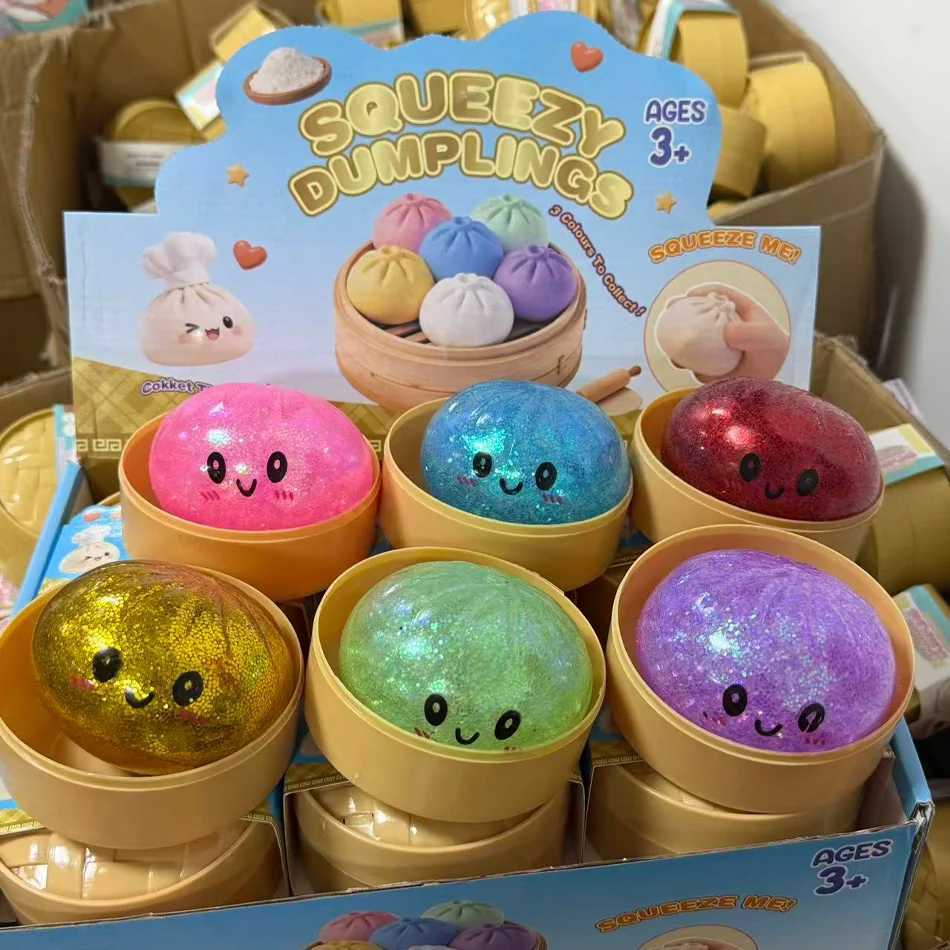 Blind box Glitter Dumpling Glitter Dumpling Squishy with Box Dumplings Sensory Squeeze Toy for Stress Relief Z260520
