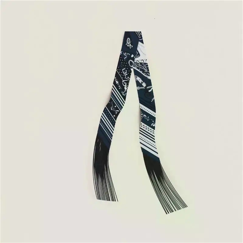 130x5cm Tassel Europe Spring Cashew Nut Small Silk Scarf Hair Band Binding Bag Handle Ribbon Small Scarf 260519 - view 4