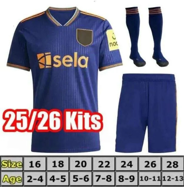 Newcastled United 25 26 27 TONALI soccer jerseys BLACK Kids kit top BARNES BRUNO G Gordon ISAK Football Shirt JOELINTON GORDON TONALI MURPHY BURN jers