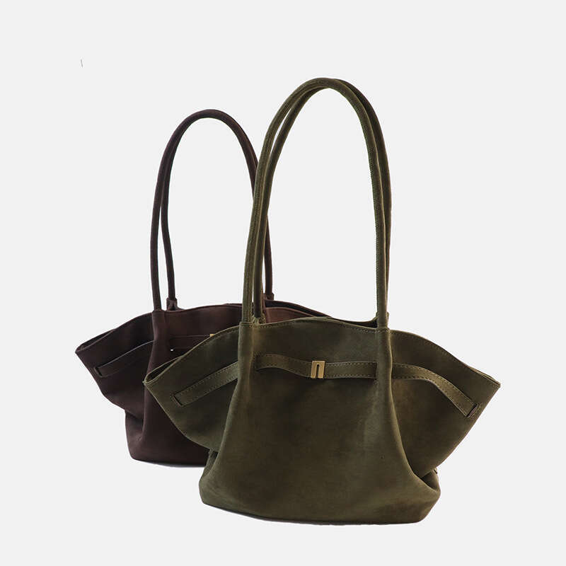 Fall/Winter New Versatile Faux Suede Handbag, Vintage Green Underarm Bag, Large Capacity Commuting Bag - view 6