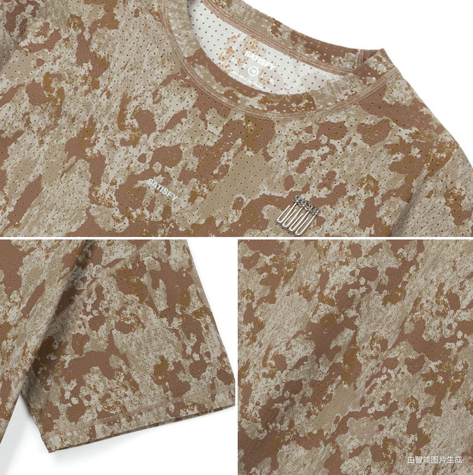 Camouflage Mesh Men T shirts Breathable Tee Summer Quick Dry Casual Short Sleeve Tops With Pin Design Fashion Clothing