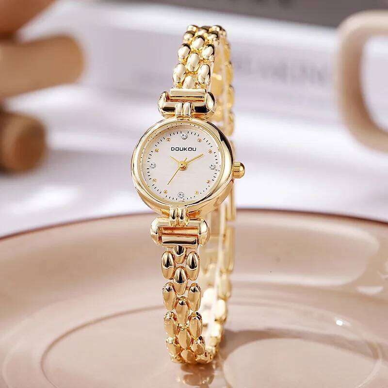 Famous Brand Women Luxury Small Dial Gold Watch Bracelct Strap Quartz Wristwatches Clock Female Dropshipping W260520
