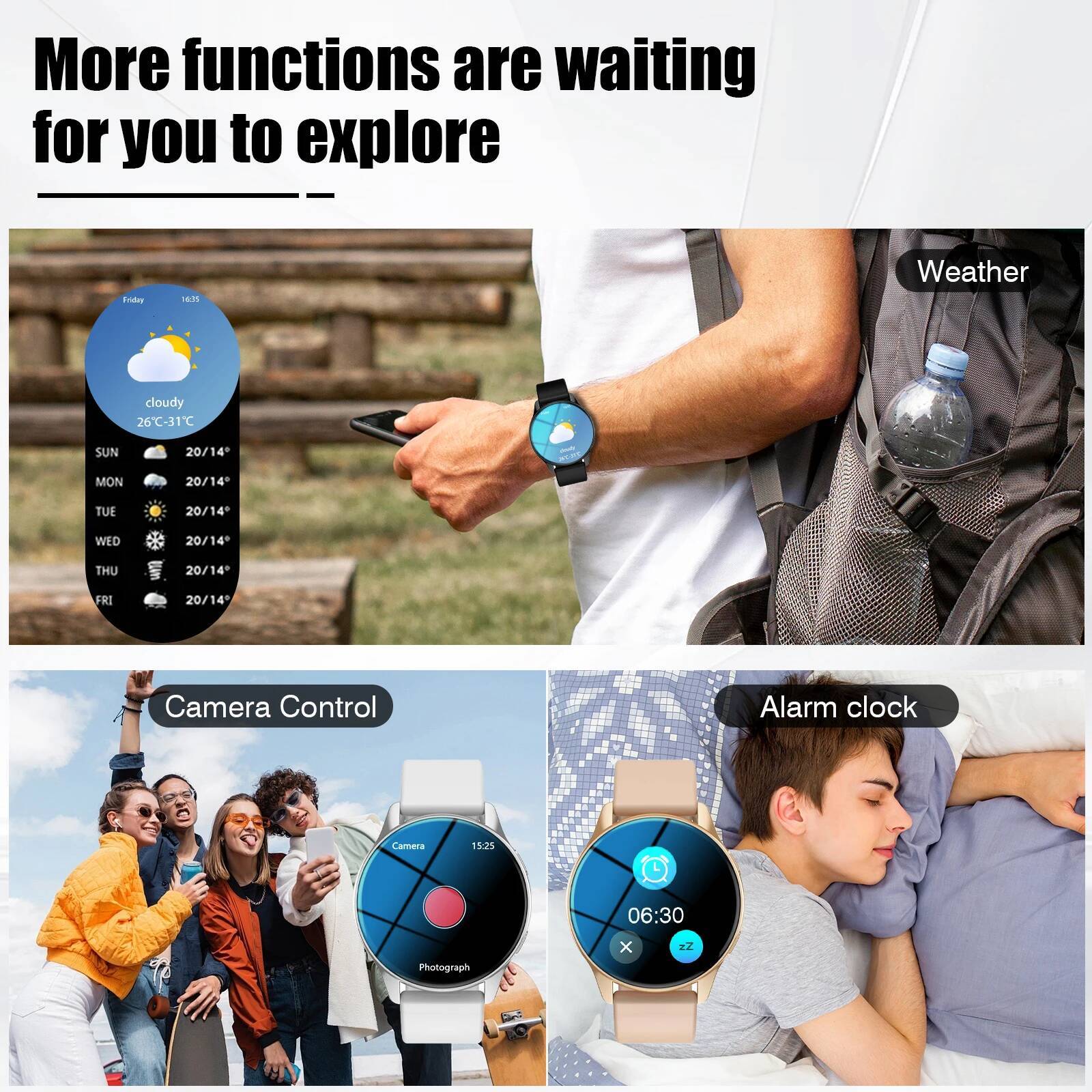 Smart Watch, Wireless Call/Dial, Multi-Sport Mode, Multiple APP Reminders, Suitable for Men and Women, Compatible with IPhone/An - view 6